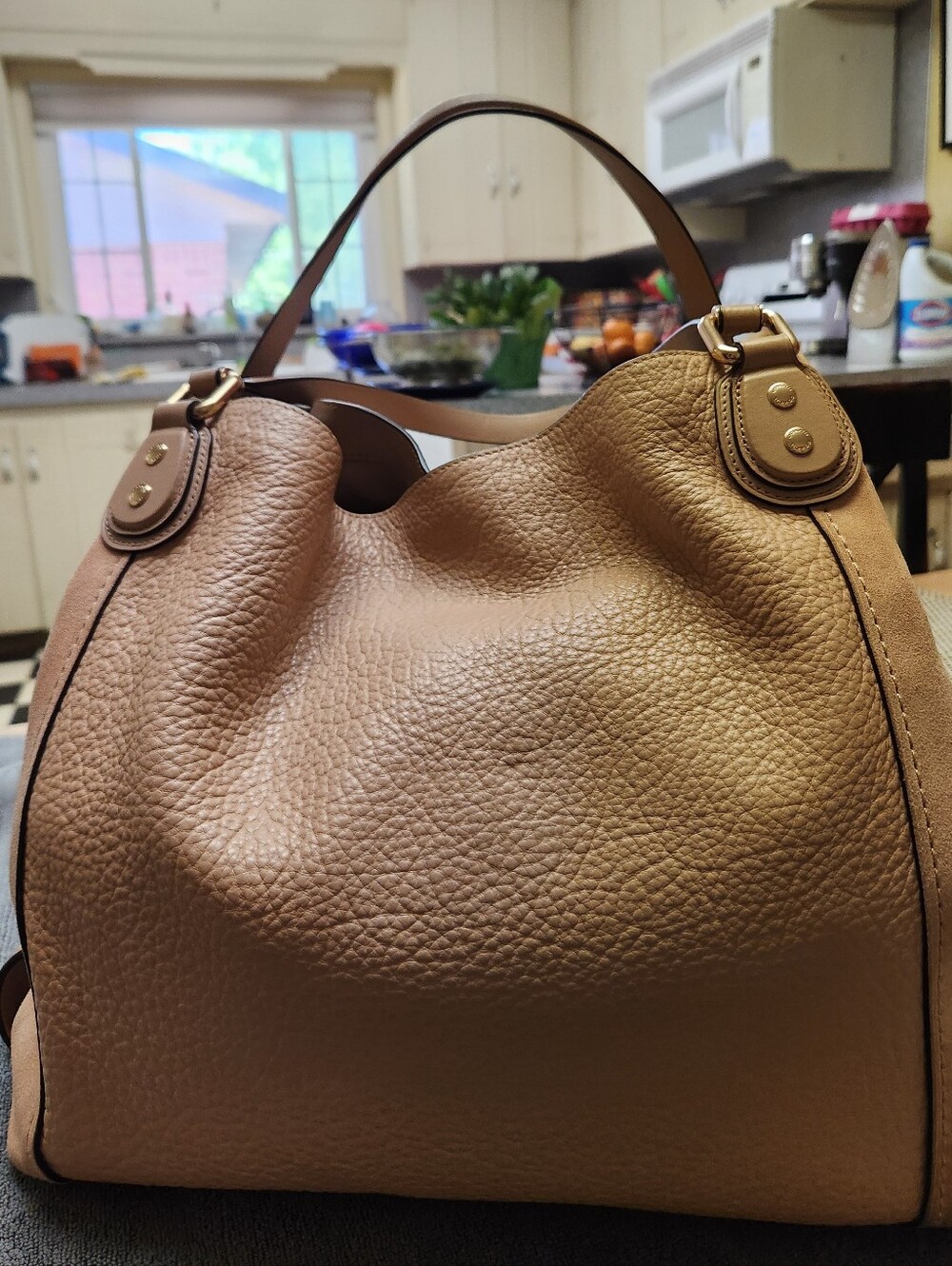Coach Beachwood Hobo Bag in Pebble Leather and Suede